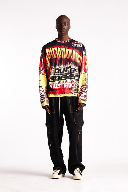 Diet Starts Monday MX Racing Jersey - Black/Red/Multi