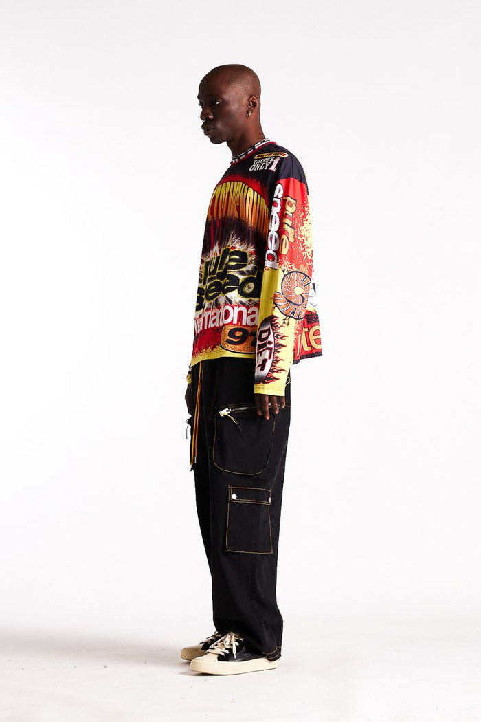 Diet Starts Monday MX Racing Jersey - Black/Red/Multi