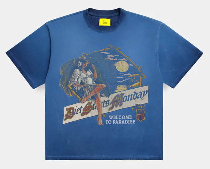 Diet Starts Monday Paradise Tee - Blue