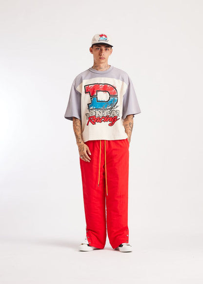 Diet Starts Monday Racing Yoke Tee - Antique White/Grey