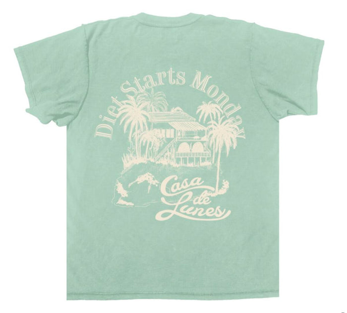 Diet Starts Monday Resort Tee - Sage