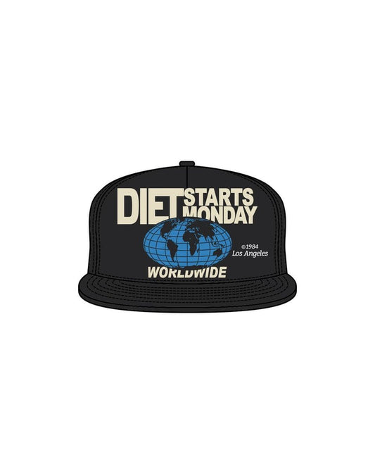 Diet Starts Monday Worldwide Hat - Black