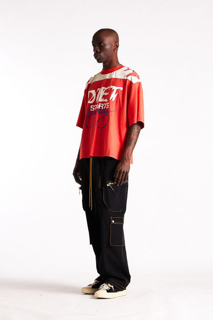 Diet Starts Monday Yoke Tee - Red
