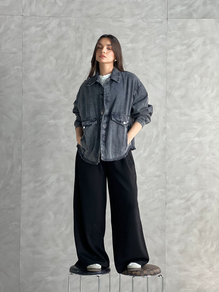 Ease Summer Oversized Jacket-Grey