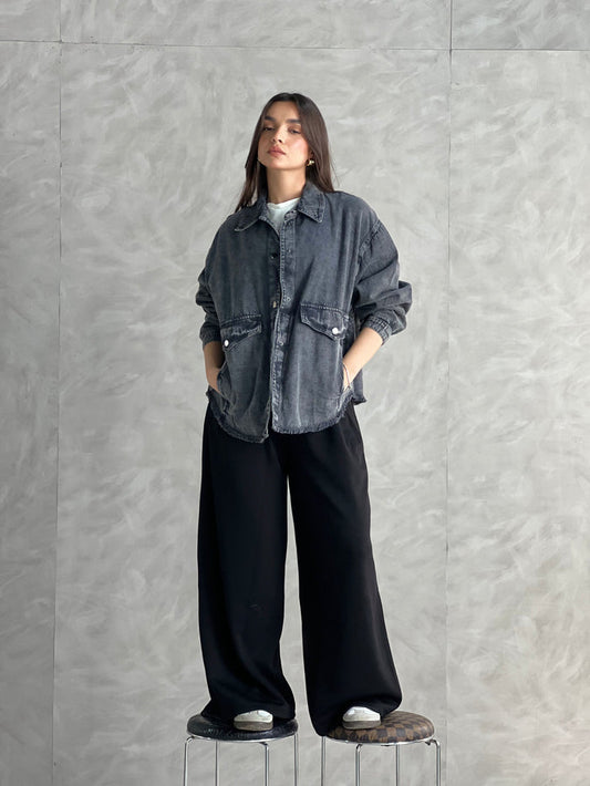 Ease Summer Oversized Jacket-Grey