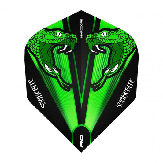 Red Dragon Peter Wright Snakebite Transparent Flights - Green