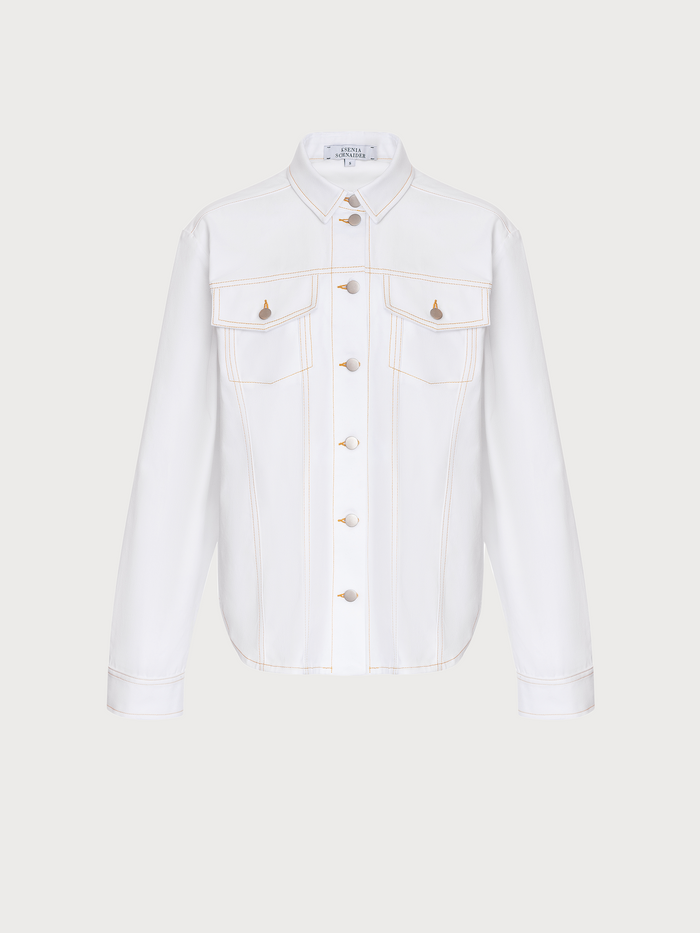 Buy Facing Denim Shirt – Tops by Ksenia Schnaider | Ethical & Sustainable Fashion