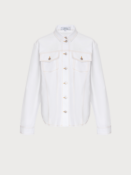 Buy Facing Denim Shirt – Tops by Ksenia Schnaider | Ethical & Sustainable Fashion