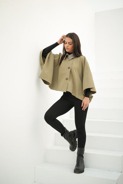 Flare blouse - Olive