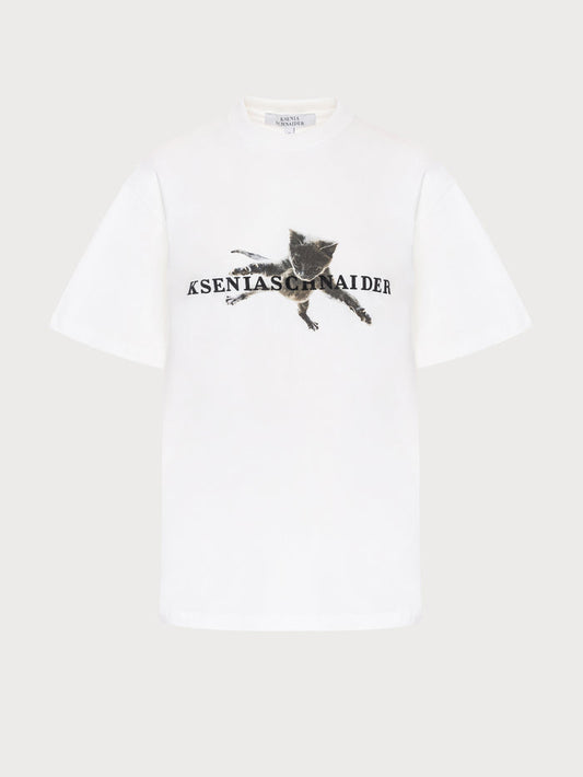 Buy Flying Kitten T-shirt – Tops by Ksenia Schnaider | Ethical & Sustainable Fashion