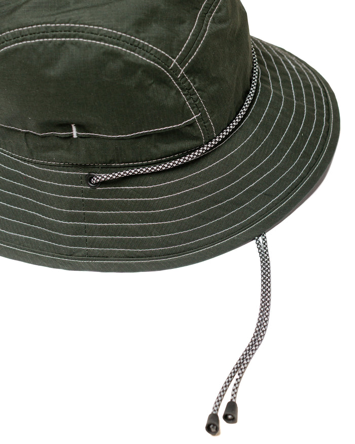 lost & found Found Feather Found Feather 5 Panel Explorer Hat Millerain Waxed Cotton Deep Green