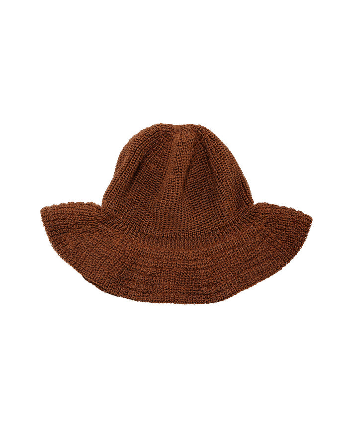 Found Feather Bell Hat Brown