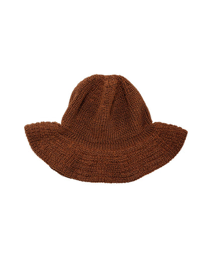 Found Feather Bell Hat Brown