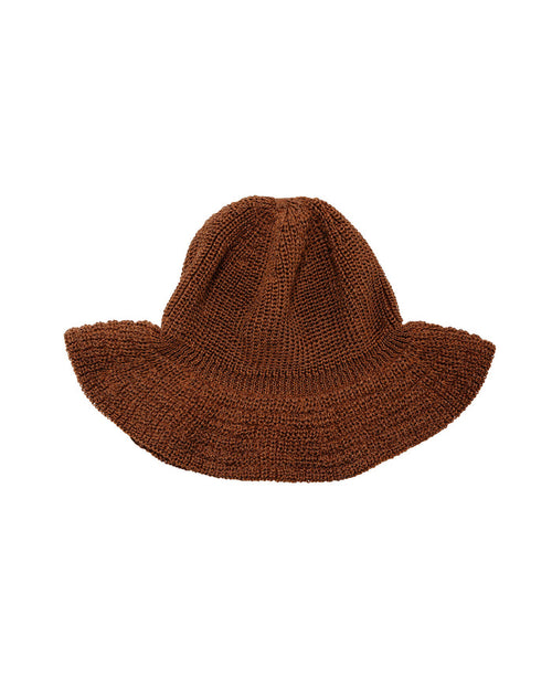 Found Feather Bell Hat Brown
