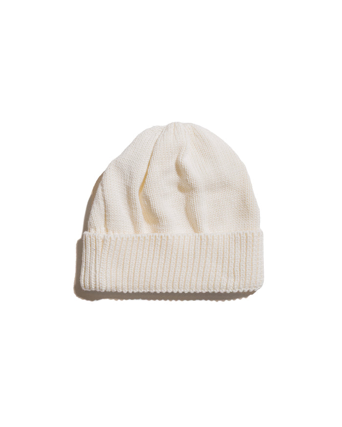 lost & found Found Feather Found Feather Knit Roll Watch Cap Cotton Knit Ecru