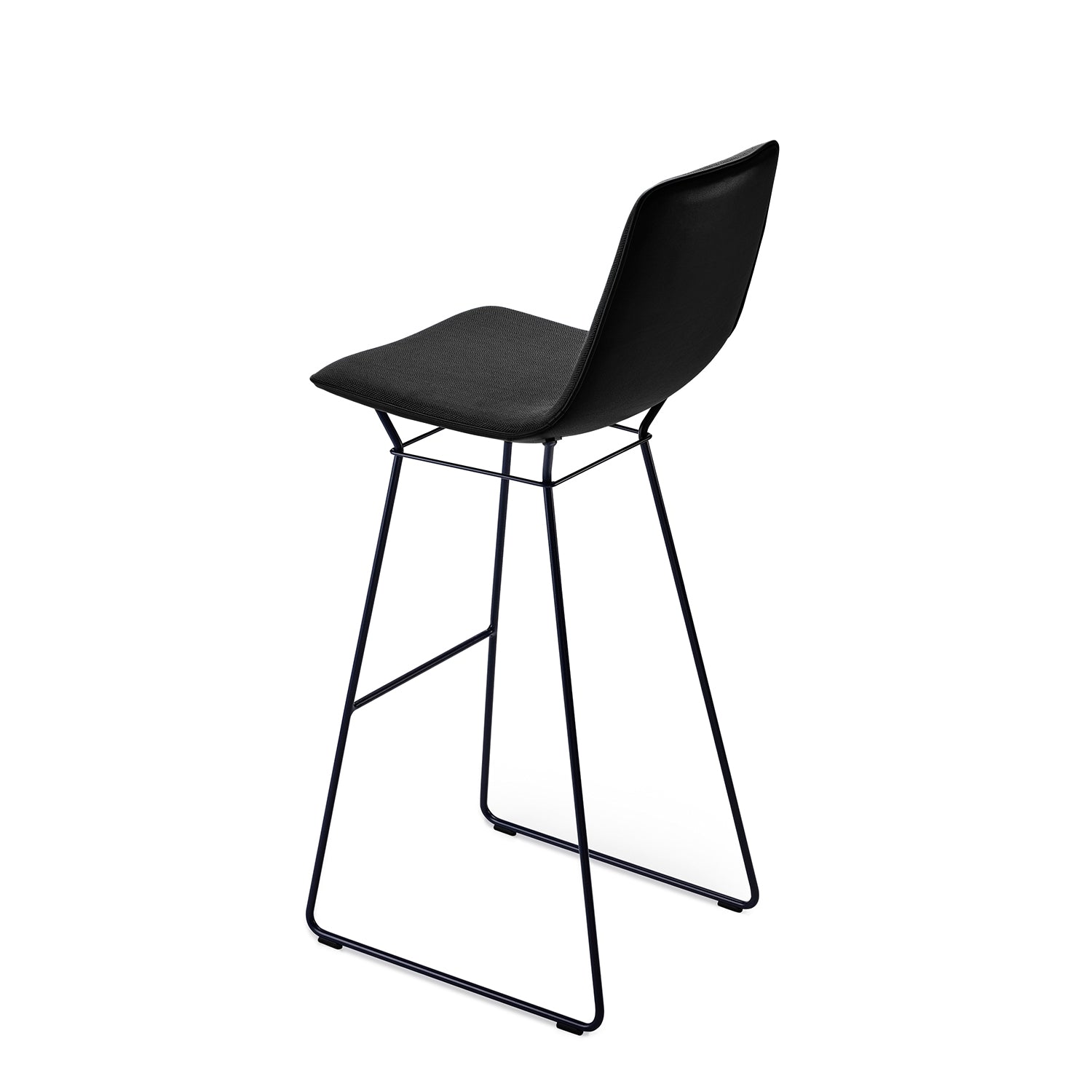 freifrau | amelia barstool high 82cm | wire frame deep black| riga m1 noir 18