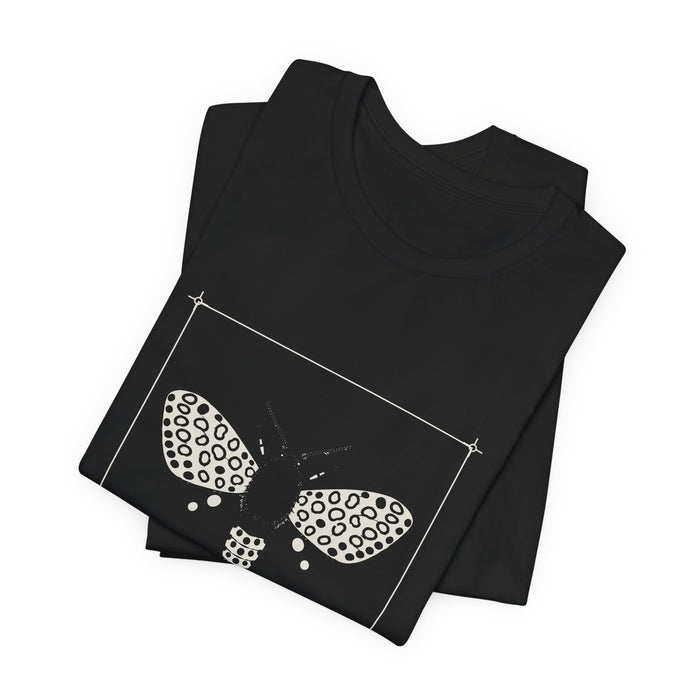Black Giant Leopard t-shirt folded to show the front print at an angle.
