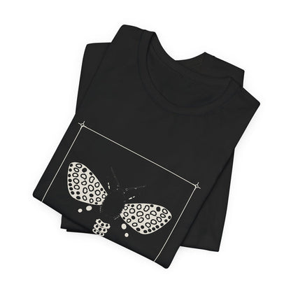 Black Giant Leopard t-shirt folded to show the front print at an angle.
