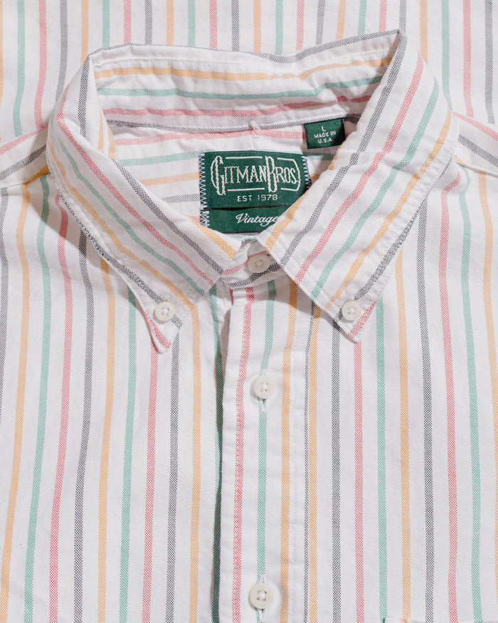 lost & found Gitman Vintage Bros. Gitman Vintage Bros. Rasta Stripe Oxford Long Sleeve
