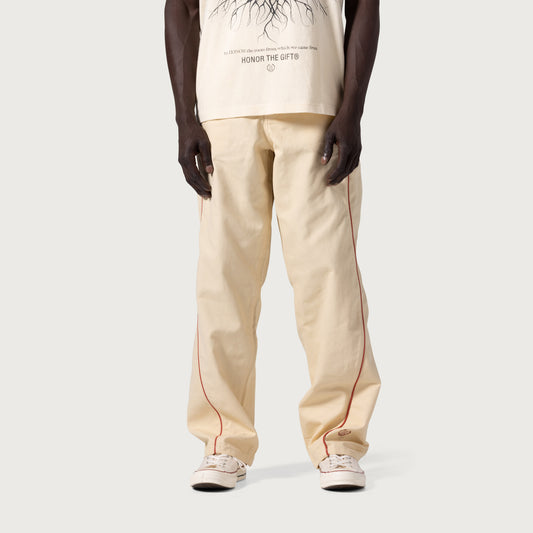Honor The Gift Canvas Piping Pant - Bone