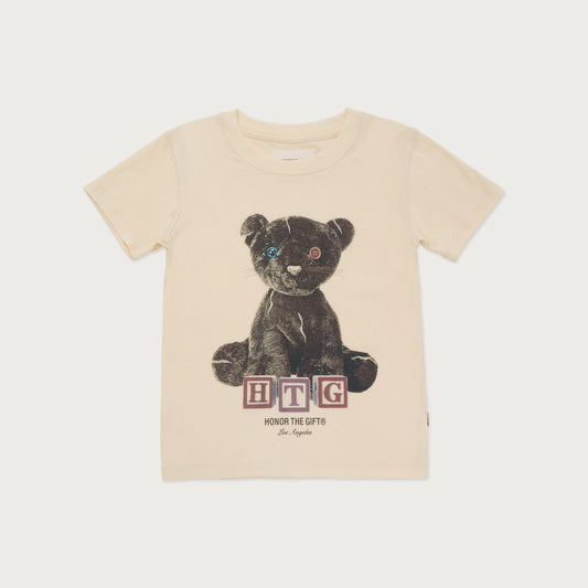 Honor The Gift For Children Kids Stuffed Panther T-Shirt - Bone
