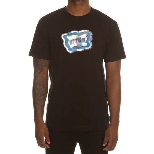 ICECREAM chrome ss tee  - black