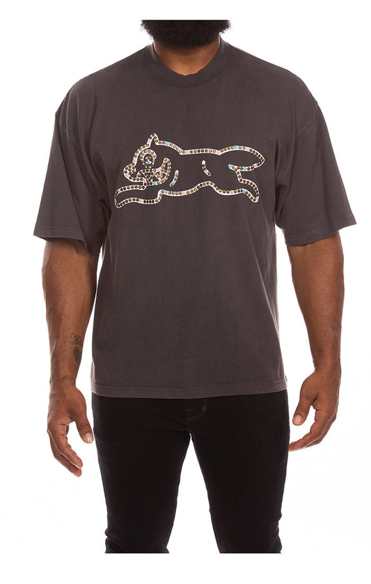 ICECREAM frank ss knit (boxy fit) - Charcoal Art
