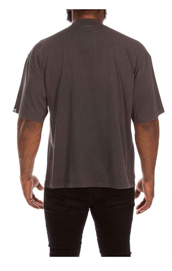 ICECREAM frank ss knit (boxy fit) - Charcoal Art