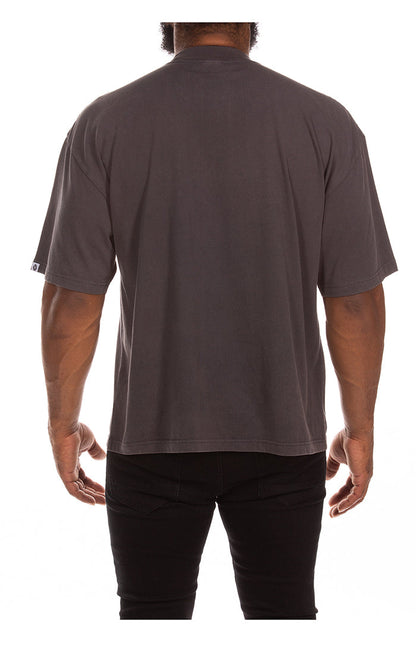 ICECREAM frank ss knit (boxy fit) - Charcoal Art