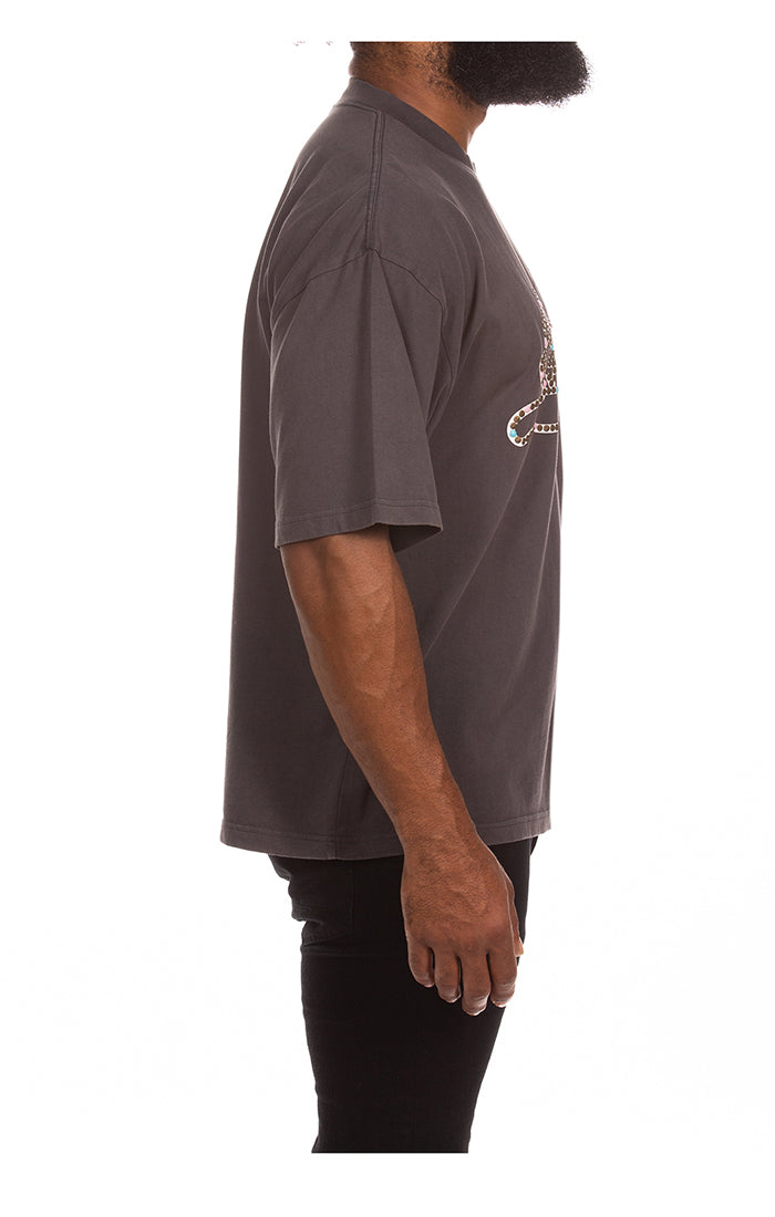 ICECREAM frank ss knit (boxy fit) - Charcoal Art