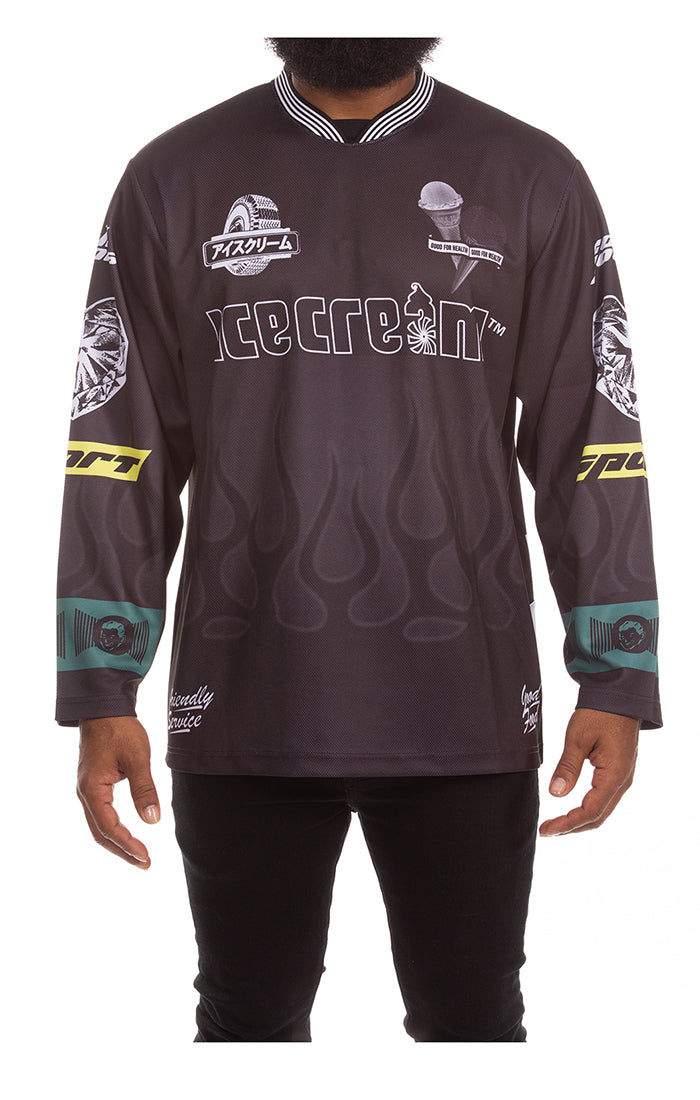 ICECREAM good food ls jersey  - black