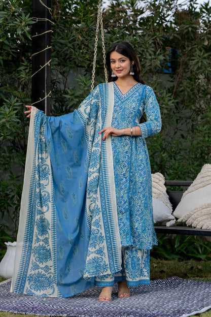 INDIGO PAISLEY SUIT SET