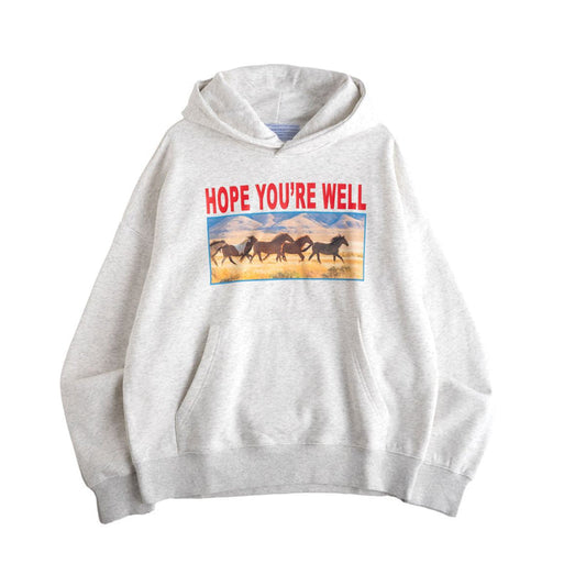 JUNGLES Horses Hoodie - Grey