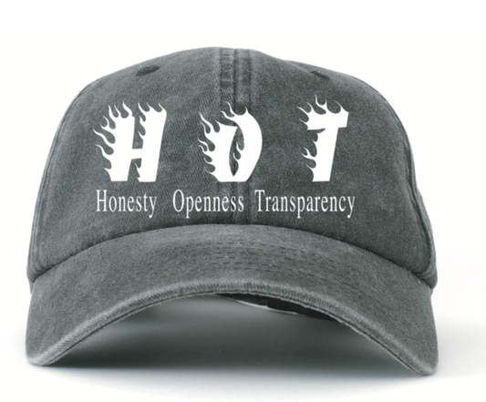 JUNGLES Hot Distressed Cap - Washed Black