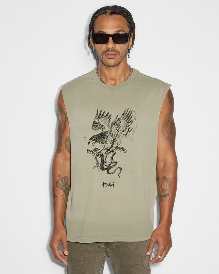 KSUBI target biggie slash ss tee - army fade