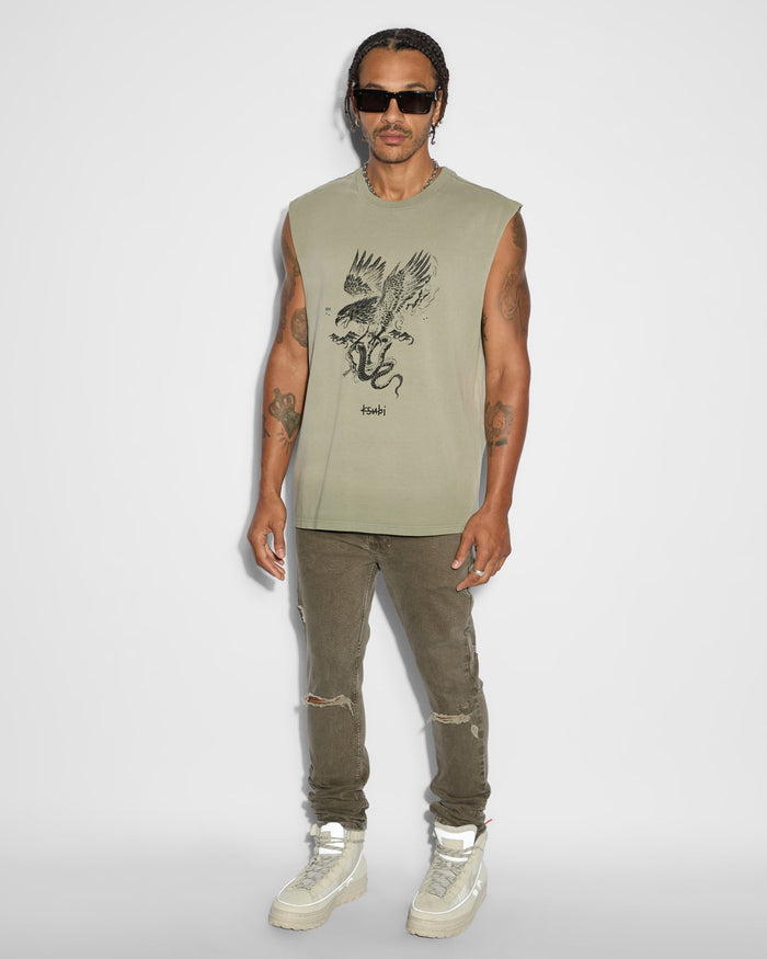 KSUBI target biggie slash ss tee - army fade
