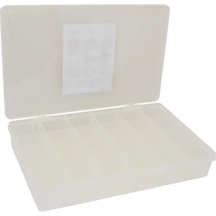 Large Organiser Box 7.01 with 24 Dividers Clear/Clear   13803 Wham Storage
