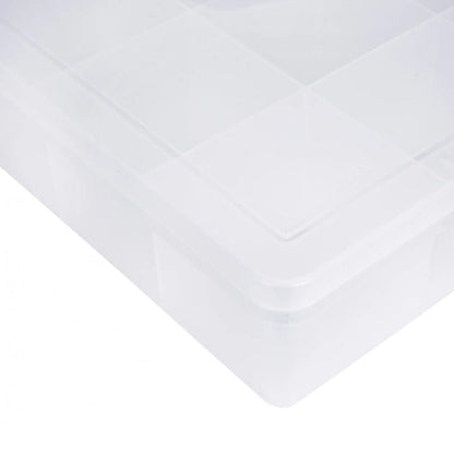 Large Organiser Box 7.01 with 24 Dividers Clear/Clear   13803 Wham Storage