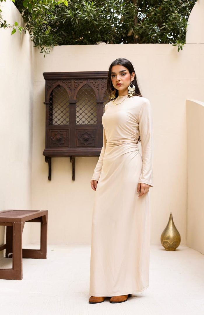 Layali Definition Dress-Beige