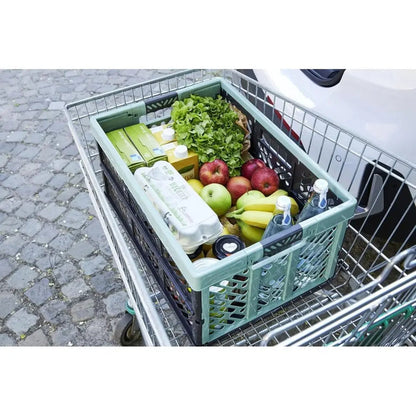 Lea 32 Litre Plastic Folding Box with Soft Grip Handles Keeeper
