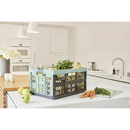 Lea 32 Litre Plastic Folding Box with Soft Grip Handles Keeeper