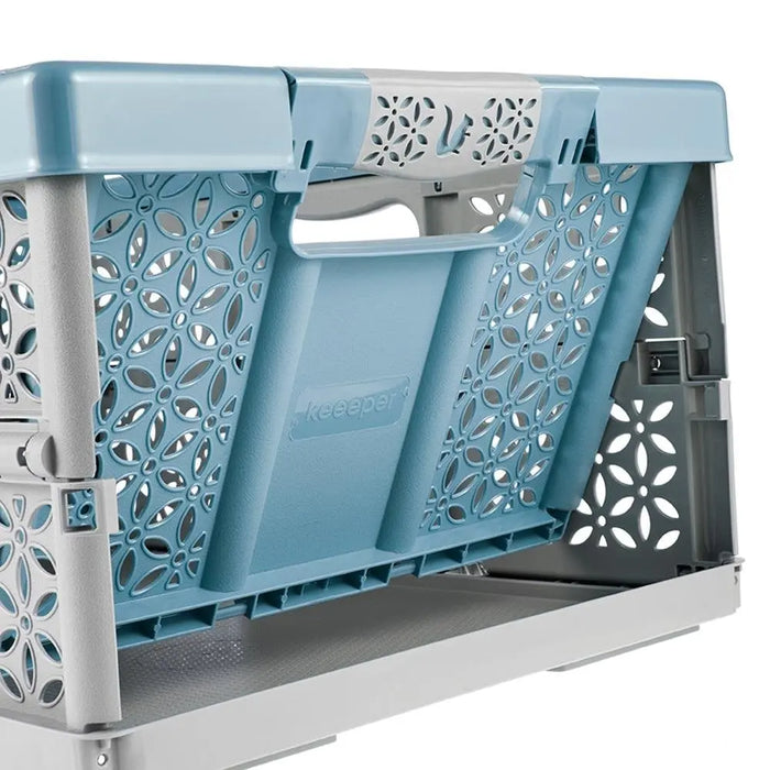 Lea 32 Litre Plastic Folding Box with Soft Grip Handles Keeeper