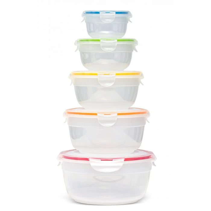 Lock & Lock Nestable 5 Piece Round Plastic Container Set Lock & Lock