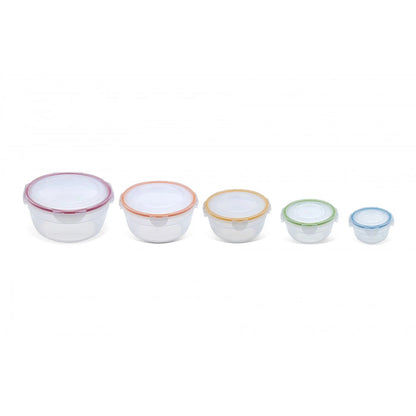Lock & Lock Nestable 5 Piece Round Plastic Container Set Lock & Lock