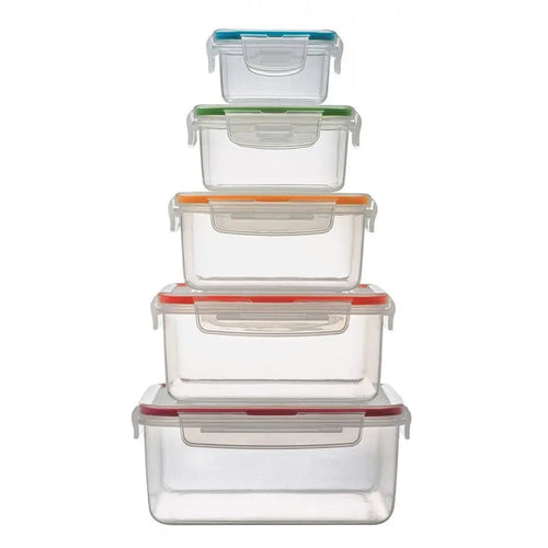 Lock & Lock Nestable 5 Piece Square Plastic Container Set Lock & Lock