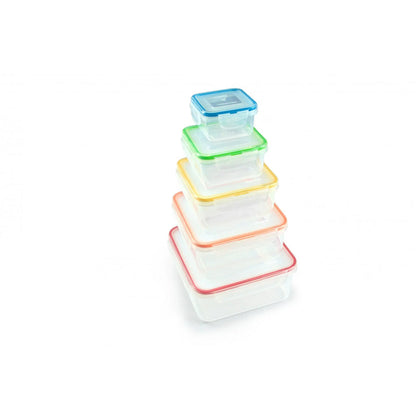 Lock & Lock Nestable 5 Piece Square Plastic Container Set Lock & Lock