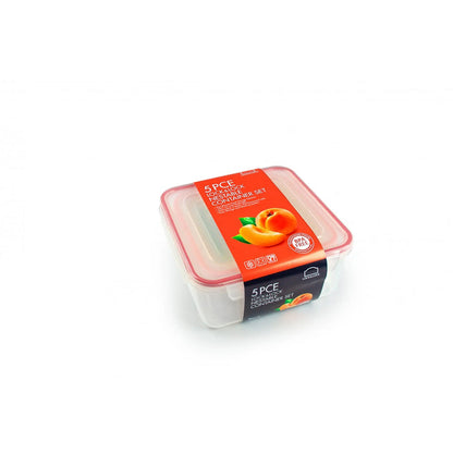 Lock & Lock Nestable 5 Piece Square Plastic Container Set Lock & Lock