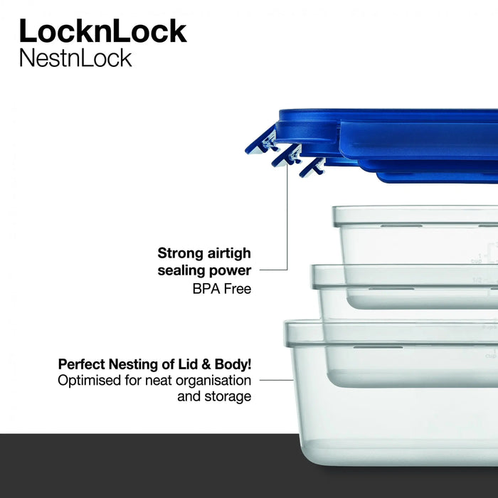 Lock & Lock NestnLock 3 Piece Container Set Lock & Lock