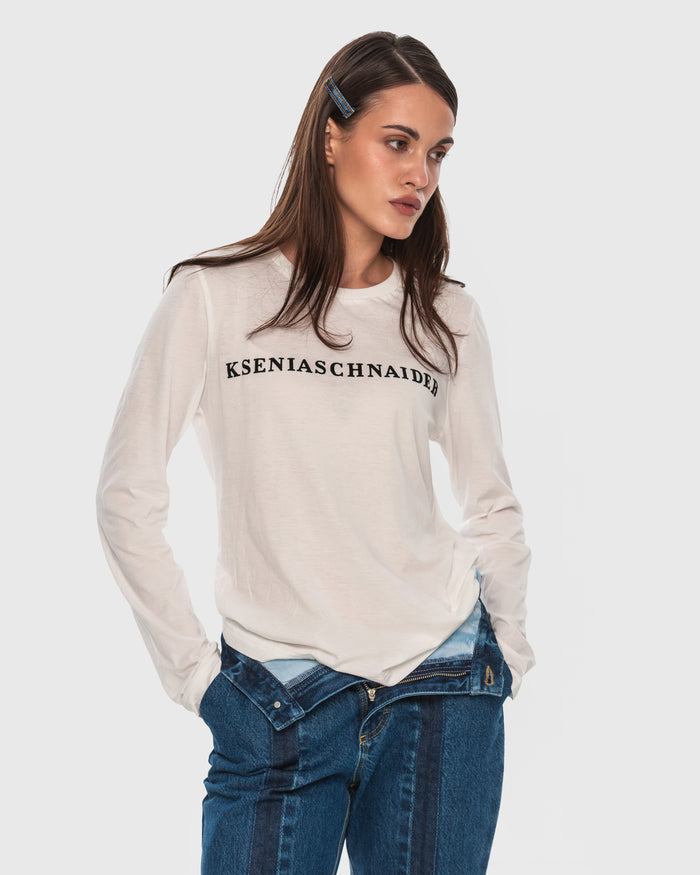Buy Logo Longsleeve – Tops by Ksenia Schnaider | Ethical & Sustainable Fashion