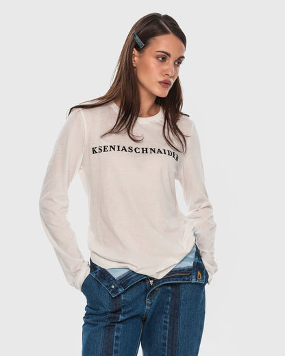 Buy Logo Longsleeve – Tops by Ksenia Schnaider | Ethical & Sustainable Fashion